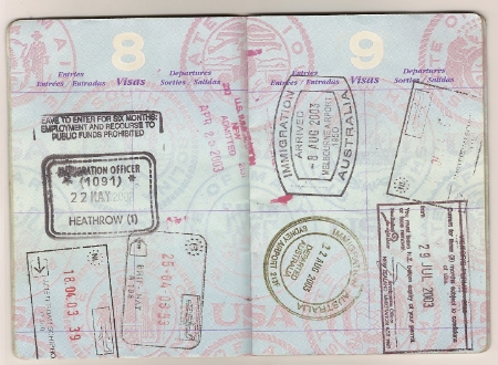 Immigration Stamps